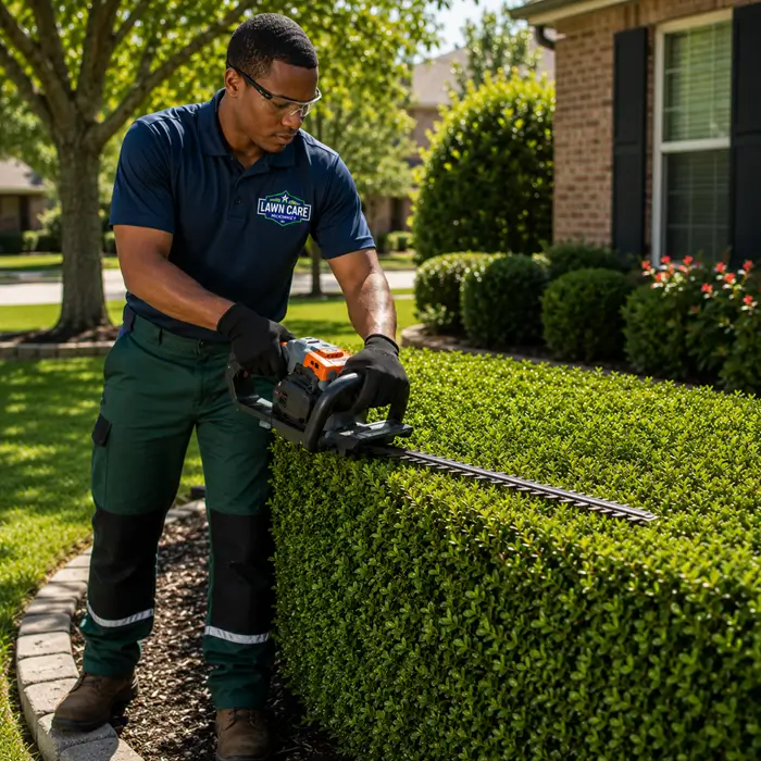 Lawn Care in McKinney TX - landscape maintenace like hedge trimming and lawn treatments